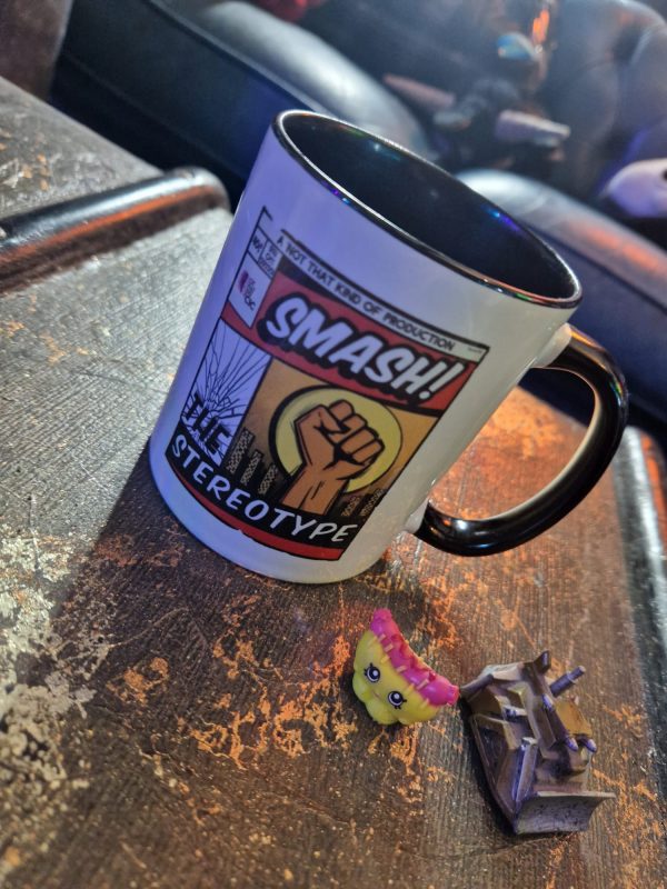 Smash the Stereotype Mug - Black - Image 2